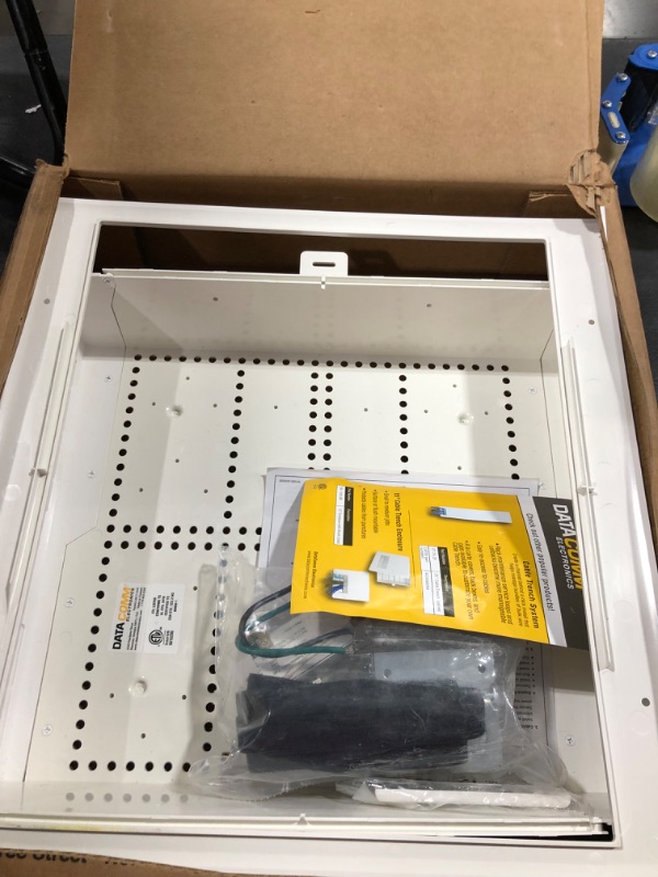 Photo 1 of DATA COMM Electronics 45-8021-1S Connected Media Box with Duplex Surge Receptacle with Duplex Surge Suppressor