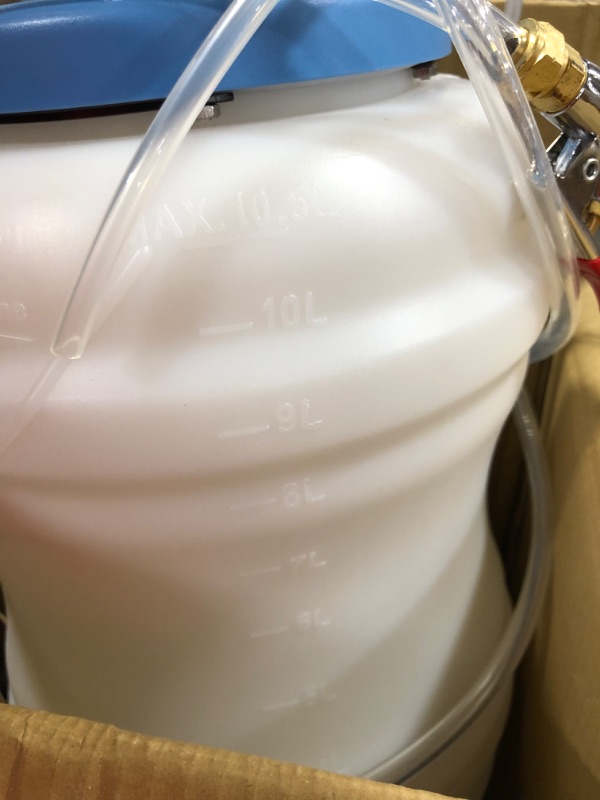 Photo 1 of FIRSTINFO A1135QUS Patented 10 Liter Automatic Transmission Fluid Pump ATF Refill System Dispenser Extractor, with 21 Pcs OE-Style ATF Filler Adapters + Hanging Hook & 360-degree Air Inlet
