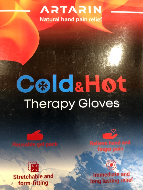 Photo 2 of (New) Hot and Cold Hand Therapy Gloves - Reusable Gel Ice Pack - Therapy Mittens for Arthritis - Carpal Tunnel - Neuropathy - Chemotherapy - Hand Injuries - Post Surgery (L-XL, Black)
