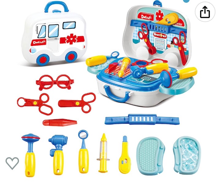 Photo 1 of COVTOY Doctor Kit Toy for Kids, Pretend Medical Kits for Age 3-6 Boys, Role Play Toy for 3 4 5 Old Year Girls