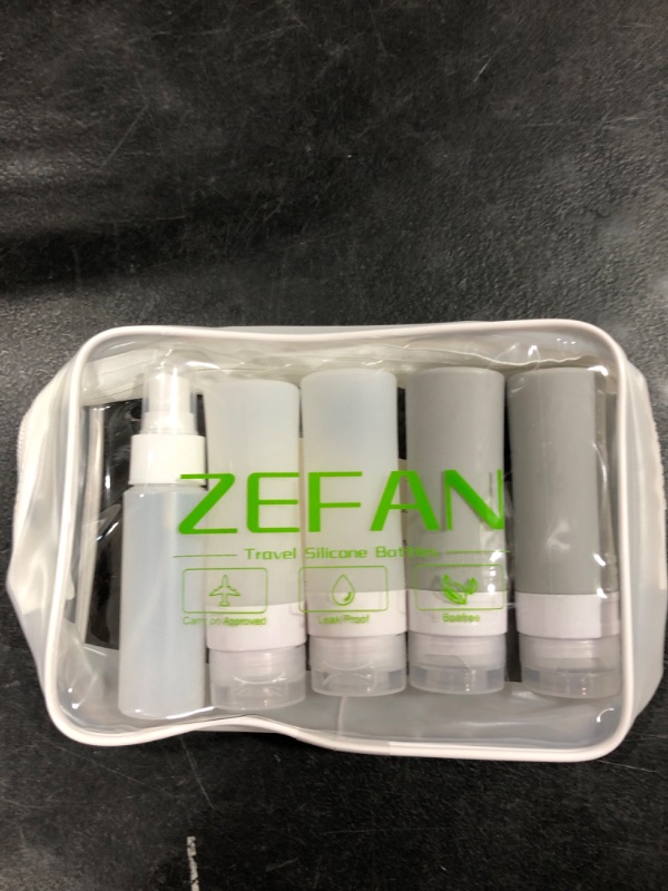 Photo 2 of ZEFAN Travel Bottles Set, 3oz Leak Proof Refillable Silicone Travel Bottles Kit, Travel Accessories Toiletries Set,Perfect for Shampoo Conditioner Lotion Body Wash (3oz/80ml, Simple colours)
