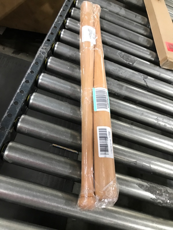 Photo 1 of 2pk of Genuine Solid Beech Wood Baseball Bat - 27 Inch 23 Oz - Tball Bat, Self Defense, Weight Training, and Pickup Games - Classic and Timeless Design - KOTIONOK