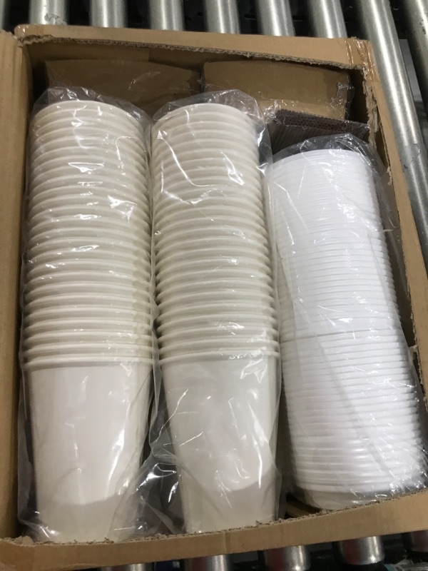 Photo 1 of [100 Pack] 12 oz Paper Coffee Cups, Disposable Paper Coffee Cup with Lids, Sleeves, and Stirrers, Hot/Cold Beverage Drinking Cup for Water, Juice, Coffee or Tea, Suitable for Home, Shops and Cafes White-12OZ