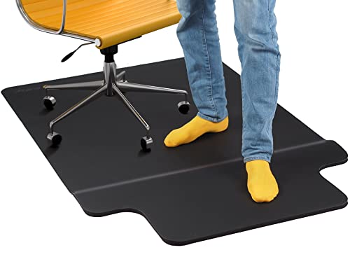 Photo 1 of Office Chair Mat with Anti Fatigue Cushioned Foam - Chair Mat for Hardwood Floor with Foot Rest Under Desk - 2 in 1 Chairmat Standing Desk Anti-Fatigu
