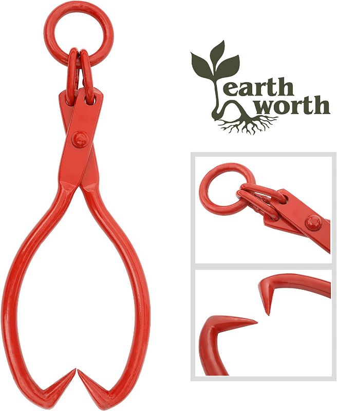 Photo 1 of 1914 Earth Worth | Skidding Tongs with Ring | 25 Inch | Red