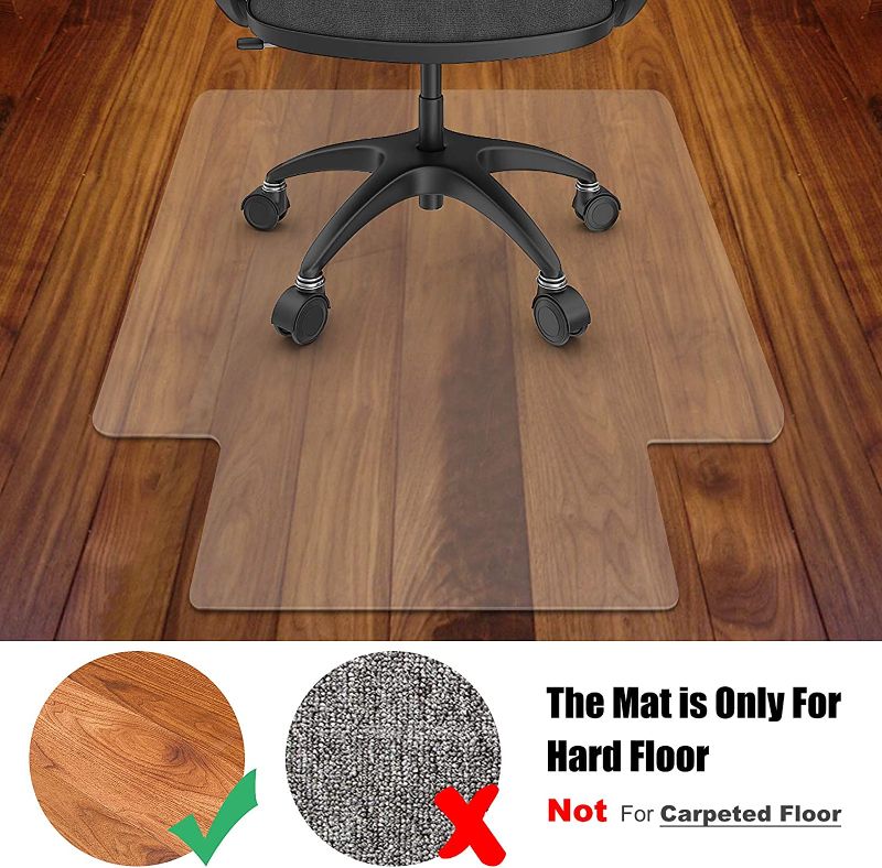 Photo 1 of 14x14x77 transparent chair mat for hardwood floors