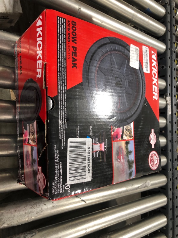 Photo 1 of KICKER CompRT 10"(25cm) Subwoofer, DVC, 2-ohm, RoHS Compliant Dual 2 Ohm