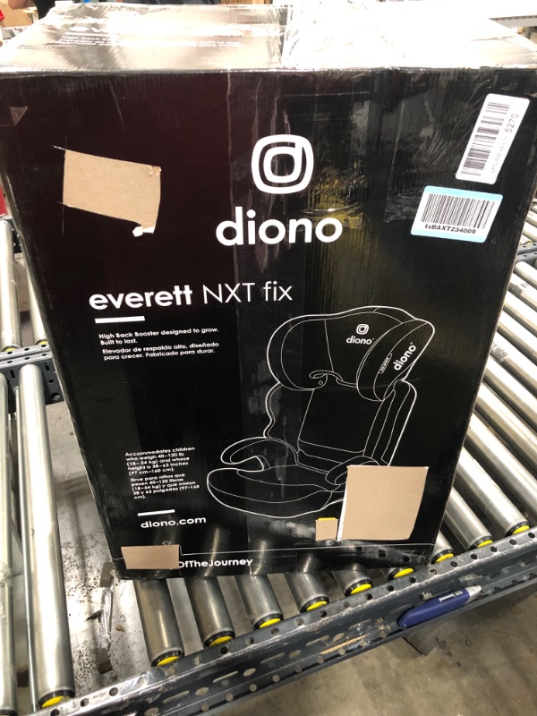 Photo 3 of Diono Everett NXT High Back Booster Car Seat with Rigid Latch, Lightweight Slim Fit Design, 8 Years 1 Booster Seat, Black NEW! Everett NXT Black