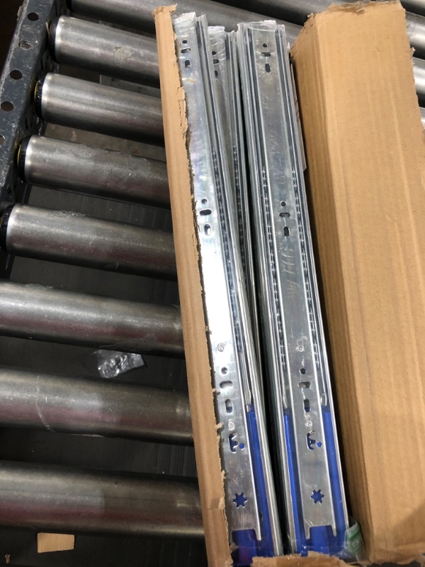 Photo 2 of 6 Pairs of 18 Inch Hardware 3-Section Soft Close Full Extension Ball Bearing Side Mount Drawer Slides,100 LB Capacity Drawer Slide 18 Inch-6 Pairs