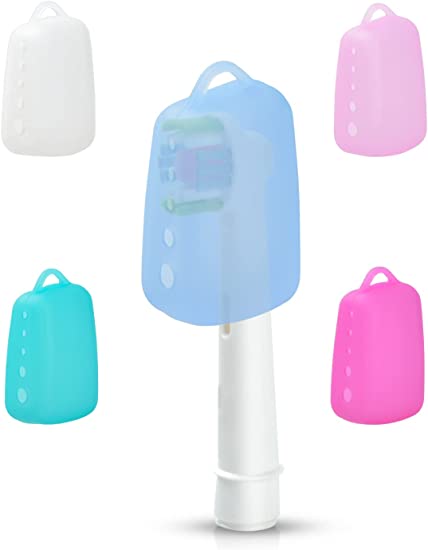 Photo 1 of 5 Packs Toothbrush Covers, Lapfoon Silicone Toothbrush Covers Caps for Electric Toothbrush & Manual Toothbrush
