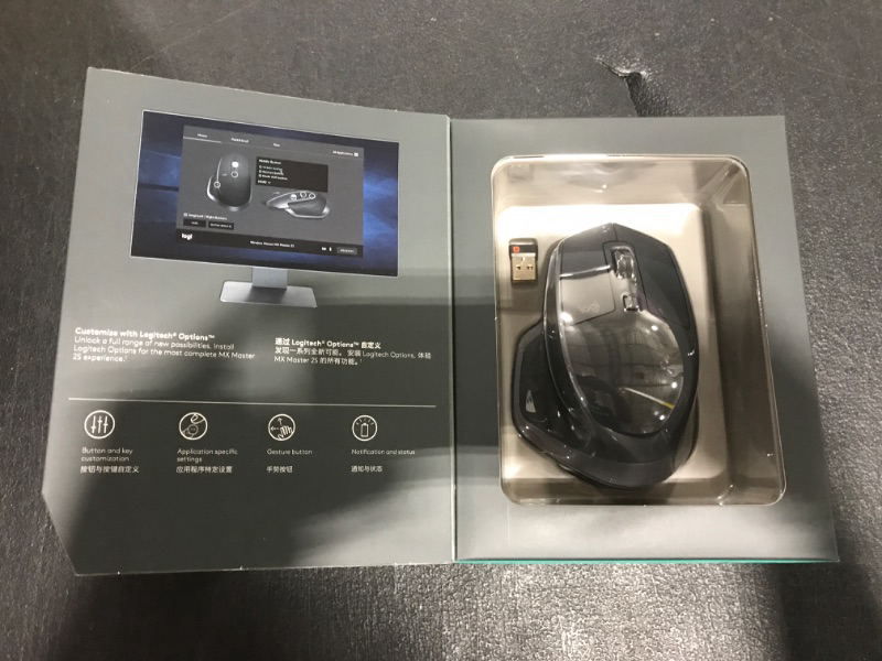 Photo 1 of Logitech MX Master 2S Wireless Mouse with Flow Cross-Computer Control and File Sharing for PC and Mac, Graphite
