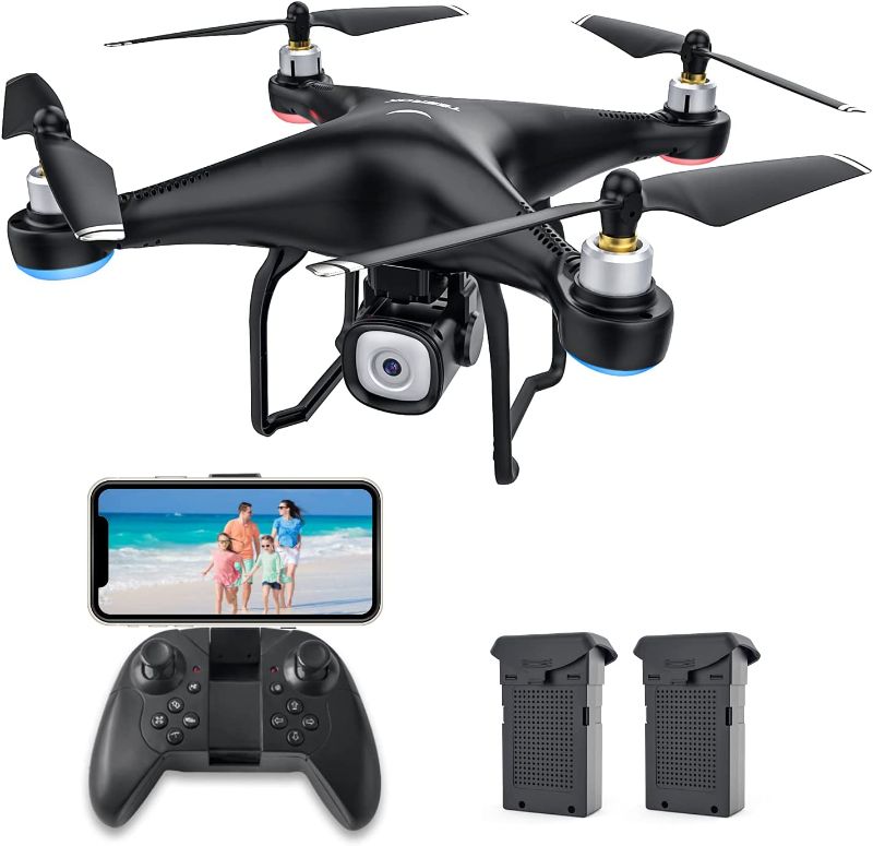 Photo 1 of TEEROK T10 FPV RC Drone with 1080P HD Camera Live Video for Adults and Kids, WiFi Quadcopter for Beginner,Gravity Sensor, Voice Control, Gesture Control, Altitude Hold, Headless Mode, 3D Flip RTF 2 Batteries
