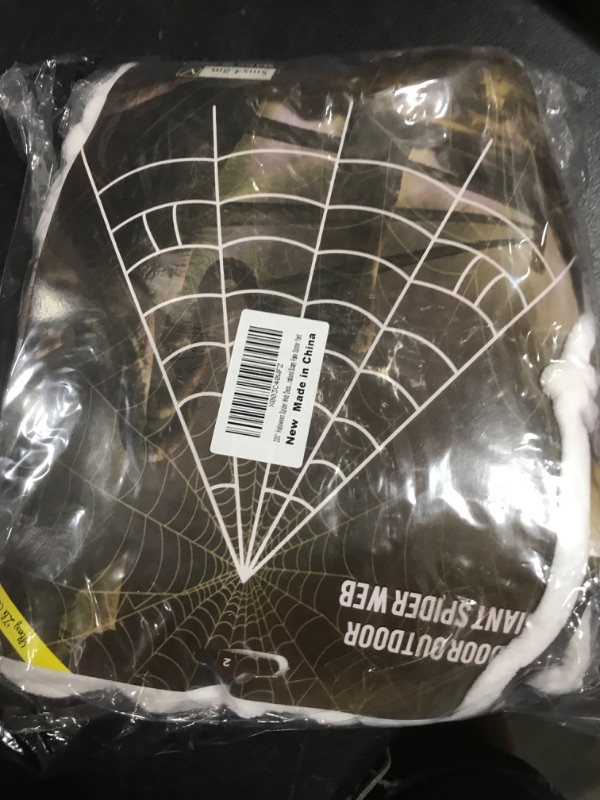 Photo 2 of 200" Halloween Spider Web 59" Giant Large Huge Big Spider with Trangle Spider Web 30 PCS Small Baby Spiders Scary Furry Ghost Fake Spider