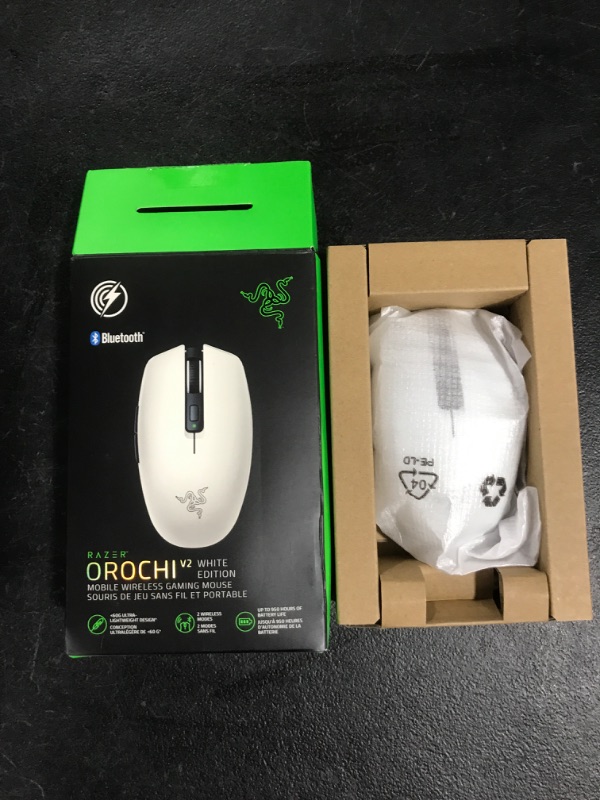 Photo 2 of Razer Orochi V2 Mobile Wireless Gaming Mouse: Ultra Lightweight - 2 Wireless Modes - Up to 950hrs Battery Life - Mechanical Mouse Switches - 5G Advanced 18K DPI Optical Sensor - White