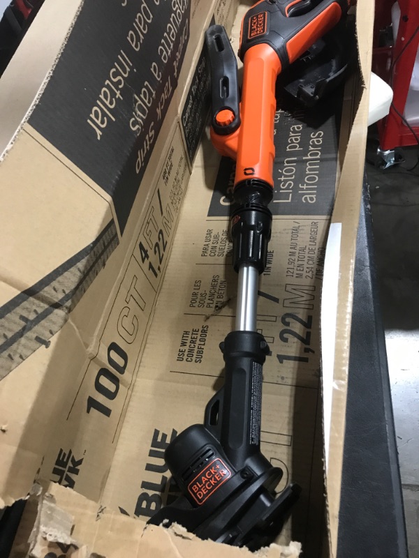 Photo 1 of BLACK+DECKER LSTE525 20V MAX Lithium Easy Feed String Trimmer/Edger with 2Batteries WITH BLACK+DECKER AF-100-3ZP 30ft 0.065" Line String Trimmer Replacement Spool, 3-Pack
