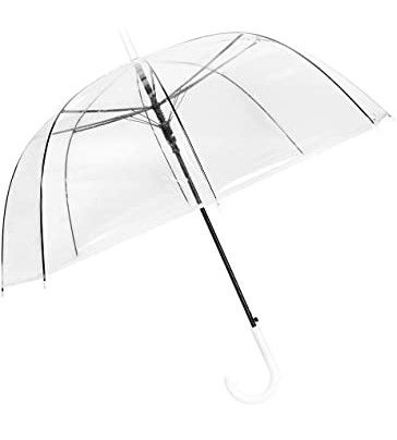 Photo 1 of (2 pack) WASING 46 Inch Clear Bubble Umbrella Transparent Stick Umbrella 