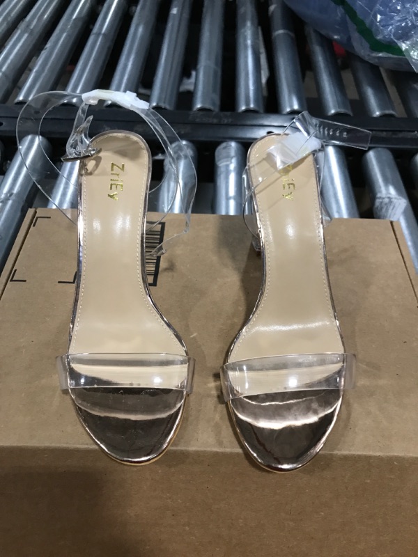 Photo 2 of ZriEy chunky heels for women Clear Block Heels (Size 6.5)