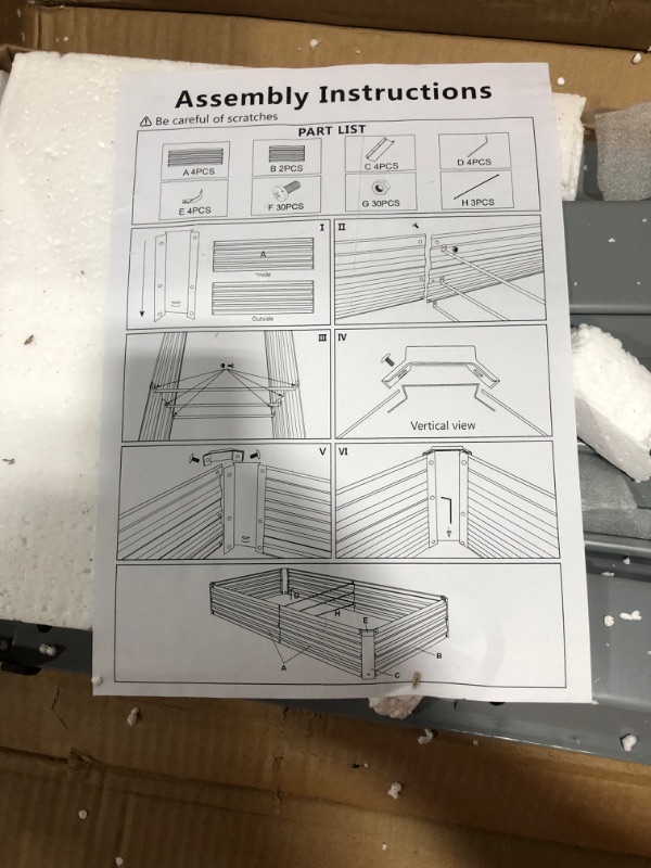 Photo 2 of 8x4 foot raised metal garden bed