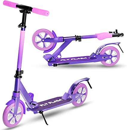 Photo 1 of FlyFlash Kids Scooter/Adult Scooter-Scooter for Kids Ages 6-12 and up,Scooter for Adults with Big Wheels, Folding Sport Scooters for Kids,Teens and Adults -300 Lbs Weight Capacity
