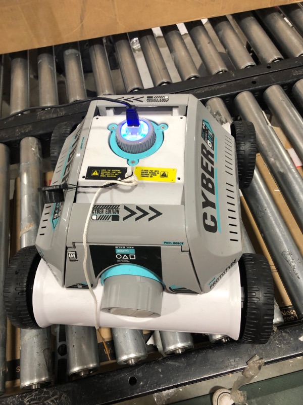 Photo 2 of (2023 New) Ofuzzi Cyber Cordless Robotic Pool Cleaner, Max.120 Mins Runtime, Self-Parking, Automatic Pool Vacuum for All Above/Half Above Ground Pools Up to 1076ft² of Flat Bottom (Grey)