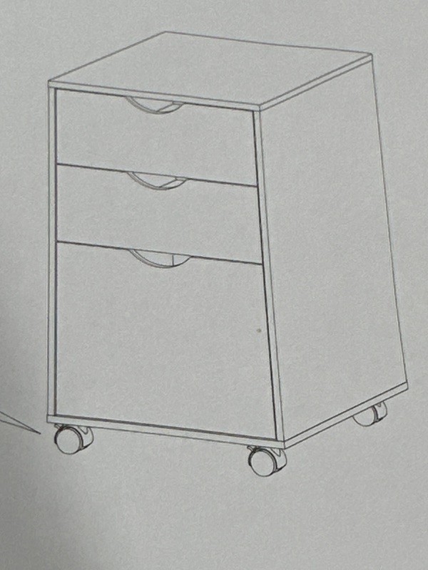 Photo 1 of 3 drawer cabinet COLOR BLACK 