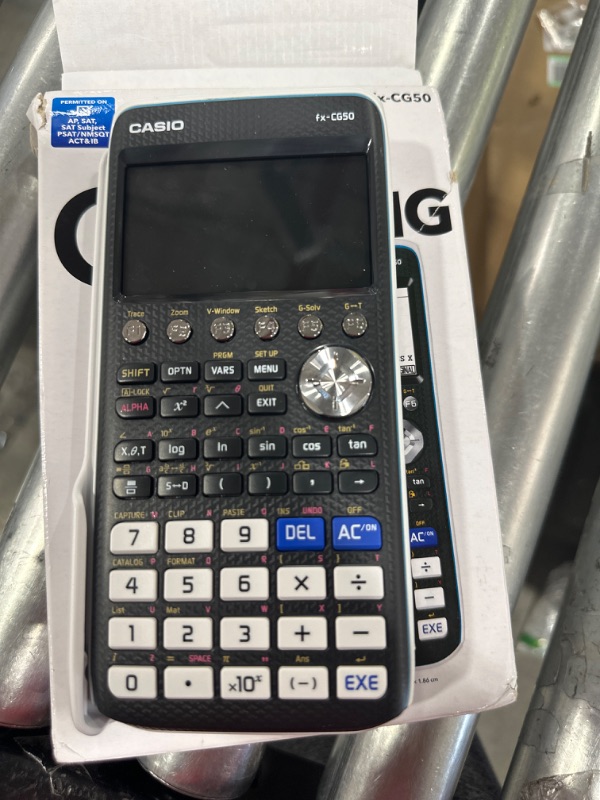 Photo 2 of CASIO PRIZM FX-CG50 Color Graphing Calculator,Black & White,7.21"Wx10.32"Lx2.05"H
