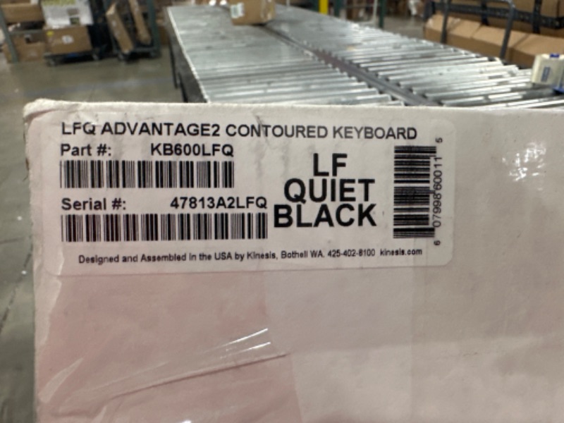 Photo 1 of KINESIS Advantage2 Quiet LF Ergonomic Keyboard (KB600LFQ) Black