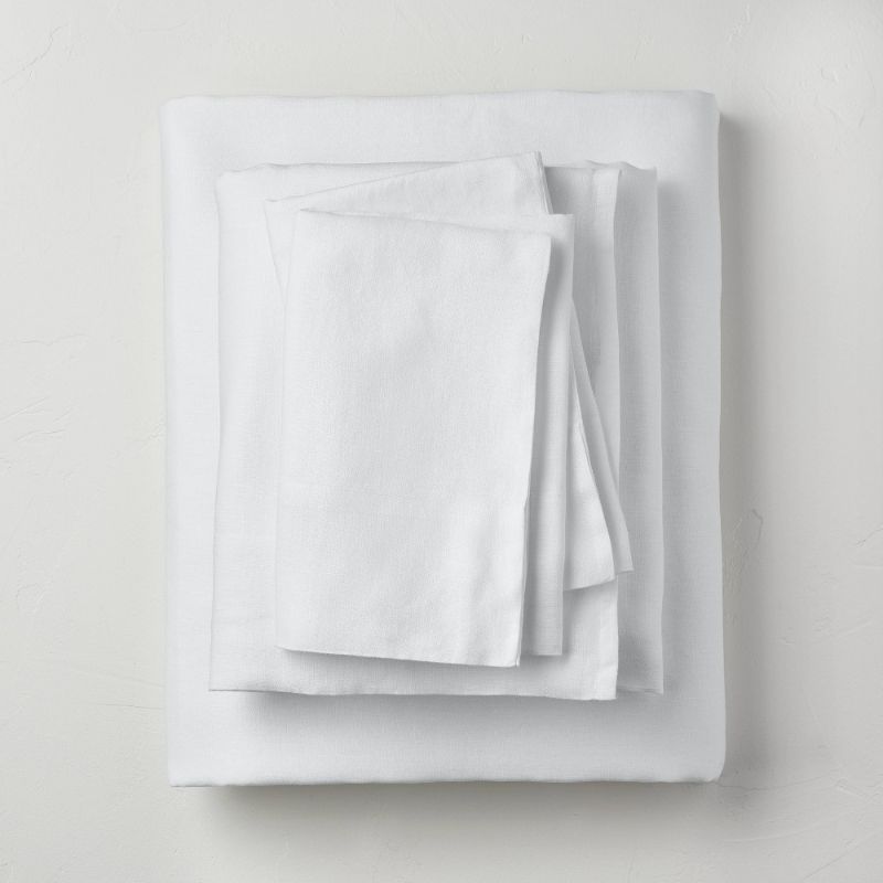 Photo 1 of 100% Washed Linen Solid Sheet Set - Casaluna™ Twin