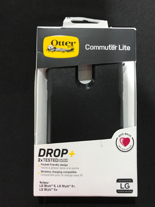 Photo 2 of OtterBox COMMUTER SERIES LITE SERIES Case for LG Stylo 5 - Retail Packaging - BLACK