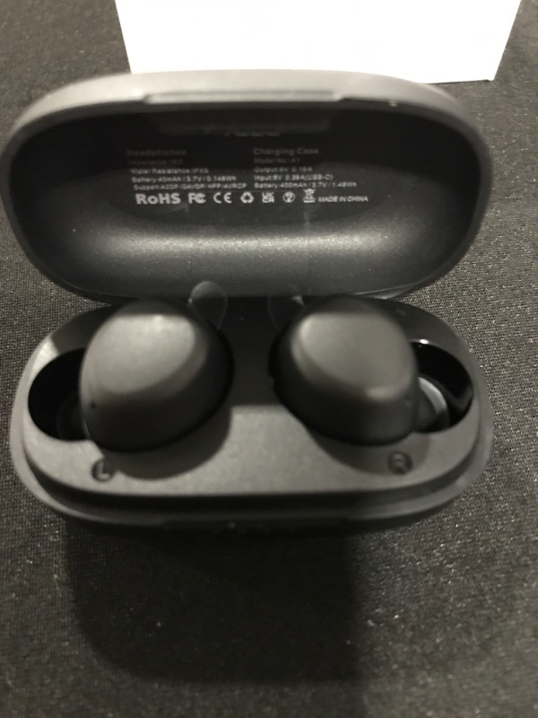 Photo 3 of TOZO A1 Mini Wireless?Earbuds Bluetooth 5.3 in Ear Light-Weight Headphones Built-in Microphone, IPX5 Waterproof, Immersive Premium Sound Long Distance Connection Headset with Charging Case, Black