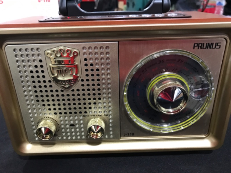 Photo 3 of PRUNUS Retro Portable Radio AM FM Shortwave Radio Transistor Battery Operated Vintage Radio with Bluetooth Speaker, 3-Way Power Sources, Enhanced Bass, AUX TF Card USB Disk MP3 Playe?2023 Newest?