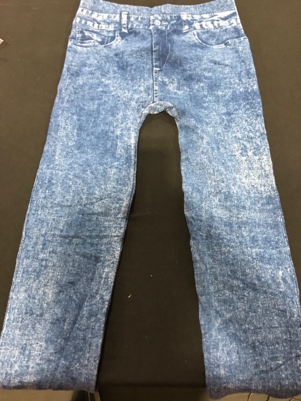 Photo 1 of [Size XS/S] Ladies Lined Leggings- Denim Print