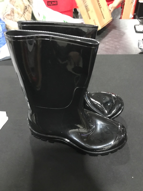 Photo 2 of [Size 9] Asgard Women's Mid Calf Rain Boots Printed Waterproof Rubber Boots Short Garden Shose-Black