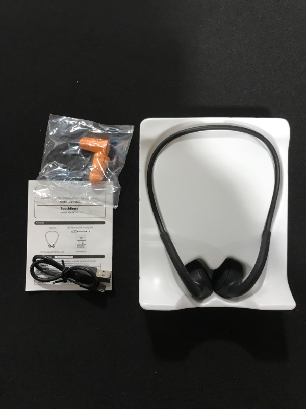 Photo 2 of Wireless Bone Conduction Headphones Bluetooth 5.0 Open Ear Sports Headset with Mic Sweatproof for Running