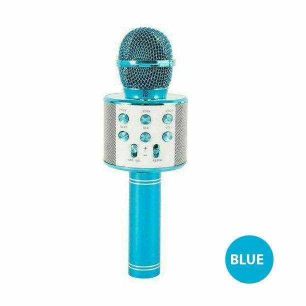 Photo 1 of Leeten Ws858 Mobile Phone Microphone Wireless Bluetooth Microphone Speaker 800mah KTV Player,Blue
