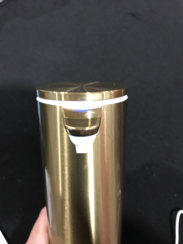 Photo 3 of 9 oz. Rechargeable Sensor Soap Pump in Brass Stainless Steel