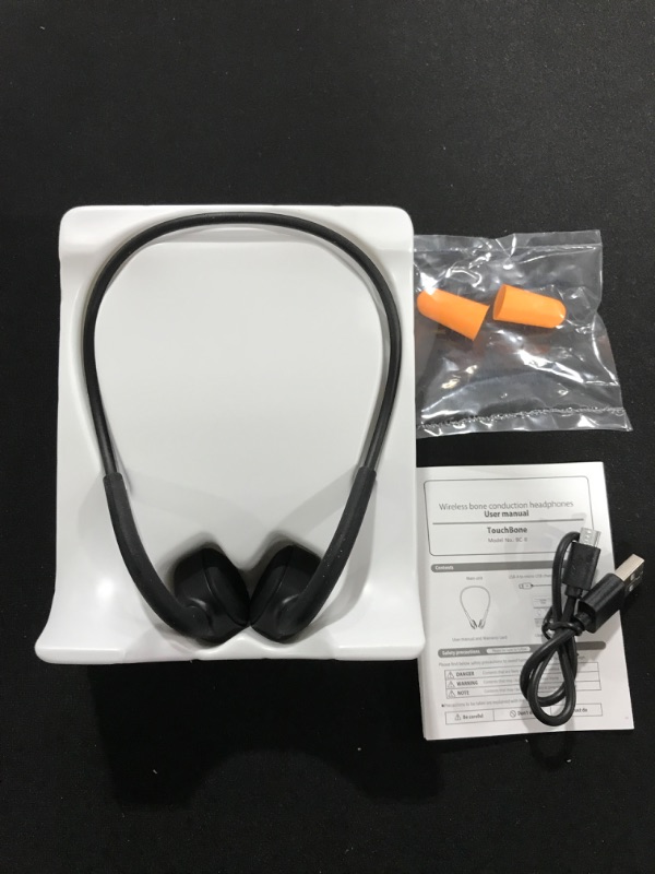 Photo 2 of Wireless Bone Conduction Headphones Bluetooth 5.0 Open Ear Sports Headset with Mic Sweatproof for Running