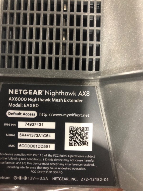 Photo 2 of NETGEAR Nighthawk WiFi 6 Mesh Range Extender EAX80 - Add up to 2,500 sq. ft. and 30+ devices with AX6000 Dual-Band Wireless Signal Booster & Repeater (up to 6Gbps speed), plus Smart Roaming 6 Gbps, WiFi 6 | Tower