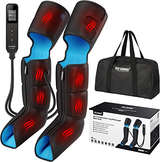 Photo 1 of FIT KING Leg Massager with Heat for Circulation Upgraded Full Leg and Foot Compression Boots Massager for Foot Calf and Thigh Massage (FSA HSA Approved)
