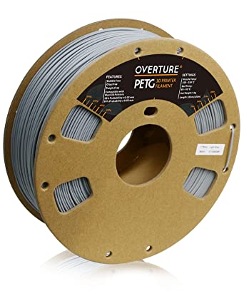 Photo 1 of OVERTURE PETG Filament 1.75mm, 3D Printer Filament, 1kg Spool (2.2lbs), Dimensional Accuracy 99% Probability +/- 0.03mm, Fit Most FDM Printer
