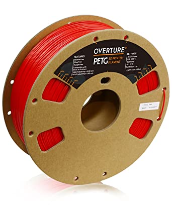 Photo 1 of OVERTURE PETG Filament 1.75mm, 3D Printer Filament, 1kg Spool (2.2lbs), Dimensional Accuracy 99% Probability +/- 0.03mm, Fit Most FDM Printer
