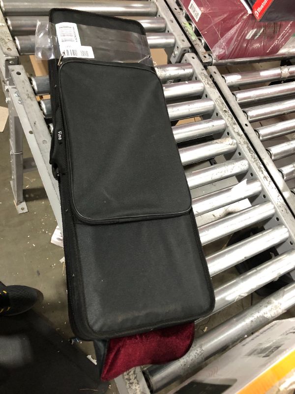 Photo 1 of 4/4 Full Size Violin Case,FINO Professional Oblong Violin Hard Case with Built-in Hygrometer,Super Lightweight Portable Carrying Bag Slip-On Cover with Backpack Straps,Black Square