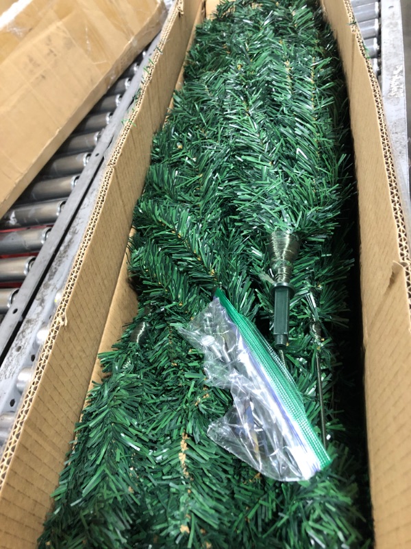 Photo 1 of 6 Ft Premium Christmas Tree with 1200 Tips for Fullness - Artificial Canadian Fir Full Bodied Christmas Tree with Metal Stand, Lightweight and Easy to Assemble 6FT