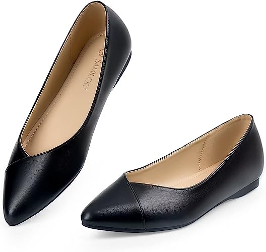 Photo 1 of [Size 10] Samilor Women's Flat Elegant Bow Flats Shoes Women Round Toe Shoes for Women Flats Comfortable Slip on Womens Shoes Flats 