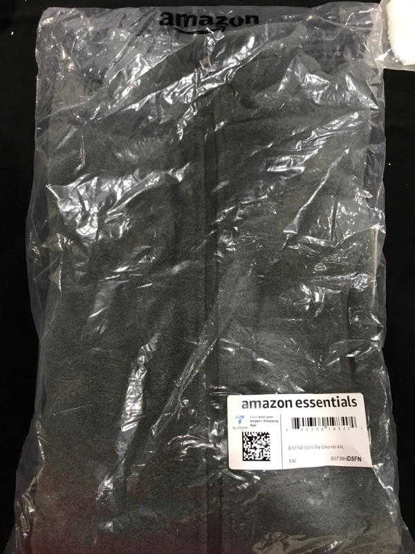 Photo 2 of [Size Boys XX-Large] Amazon Essentials Boys and Toddlers' Polar Fleece Full-Zip Mock Jacket Polyester Charcoal Heather 