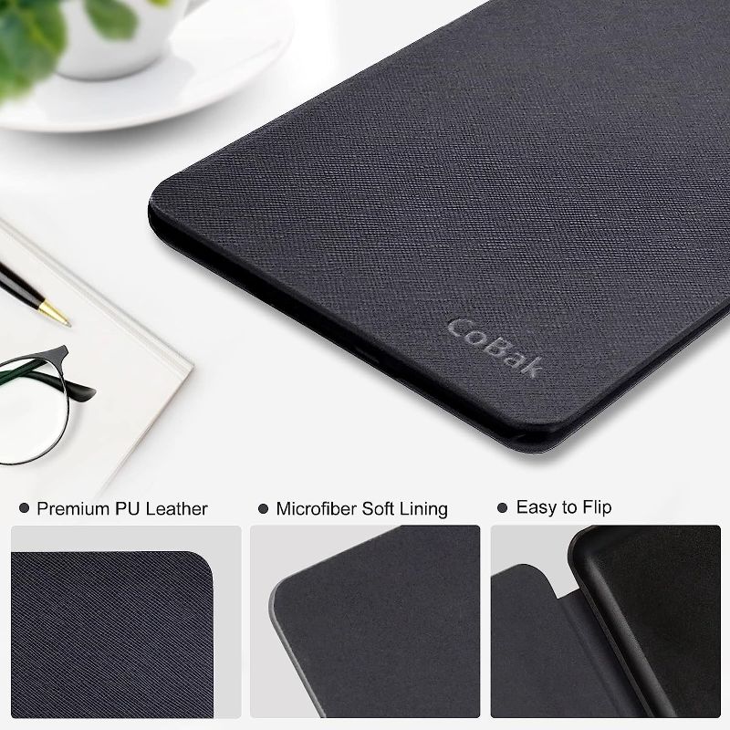 Photo 1 of CoBak Case for All New Kindle 10th Generation 2019 Released - Will Not Fit Kindle Paperwhite or Kindle Oasis?Premium PU Leather Smart Cover with Auto Sleep and Wake,Black 