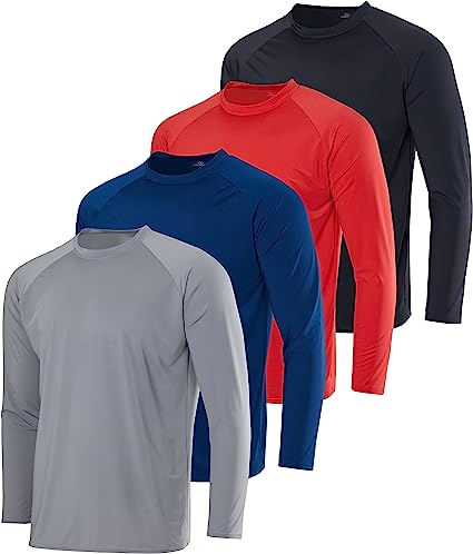 Photo 1 of 4-Pack: Boy’s Long Sleeve Rash Guard Shirt – Swimwear UPF Sun Protection Surf Top Swim Suit SIZE XS