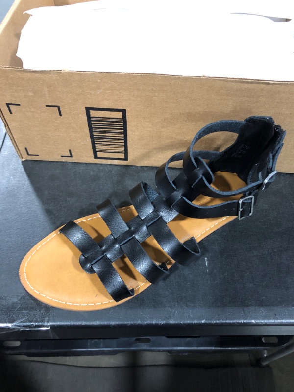 Photo 2 of BLACK GLADIATOR SANDALS 7.5