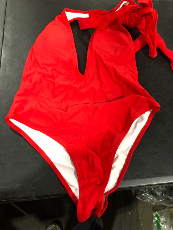 Photo 1 of 
RED BATHING SUIT ONE PIECE MEDIUM 