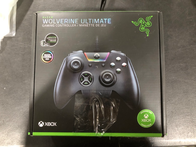 Photo 1 of Razer Wolverine Ultimate Officially Licensed Xbox One Controller: 6 Remappable Buttons and Triggers - Interchangeable Thumbsticks and D-Pad - For PC, Xbox One, Xbox Series X & S - Black
